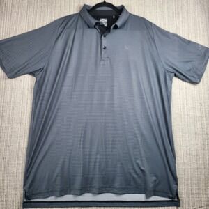Callaway Polo Shirt Mens XL Blue Gray‎ Opti-Dri Golf Performance Stretch Logo